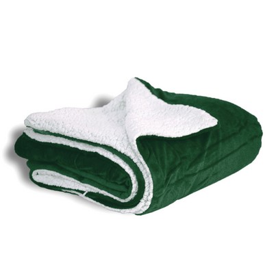 Hunter Green Sherpa Blanket