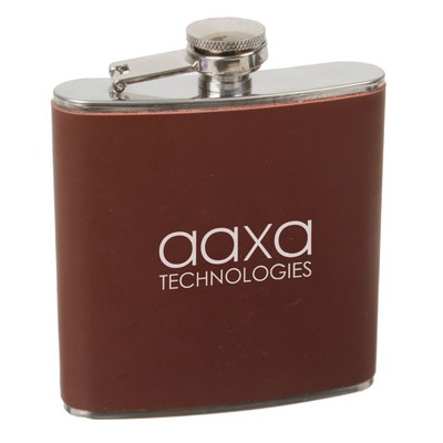 6 Oz. Leather Flask