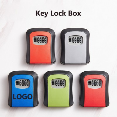 4 1/2" Wall Mounted Plastic Combination Password Key Storage Lock Box (MOQ 50pcs)