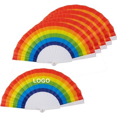Rainbow Folding Fan (16.53"x 9.05")