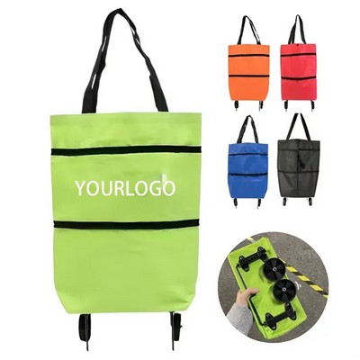 16L Lightweight foldable shopping bag trolley with wheels