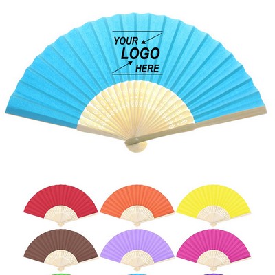 Handheld Folding Bamboo Fan(Free Shipping)