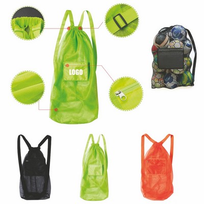 Eco-Friendly Drawstring Mesh Carryall, Minimum Order 50 Units
