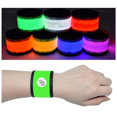 LED Light up Slap Wristband Flashing Bracelets for Kids(Free Shipping)