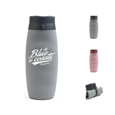16oz Silicone Foldable Sport Bottle
