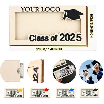 Wooden Graduation Card Box Money Holder