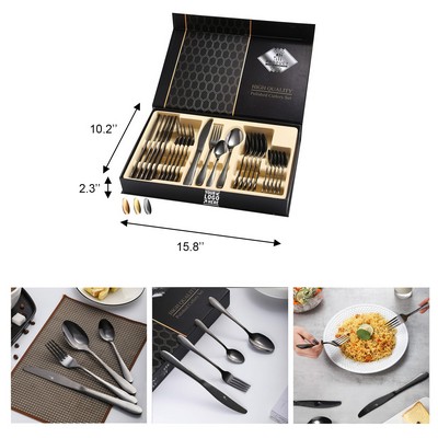 Black Silverware Set