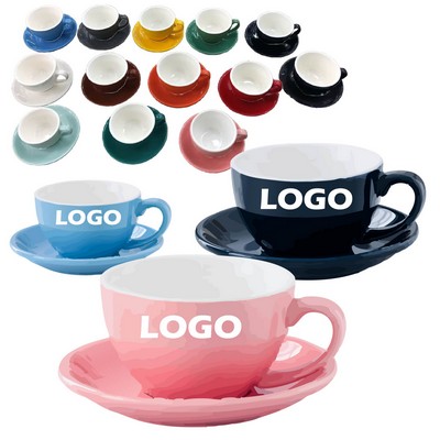 7.5 Oz Porcelain Cup with Saucer