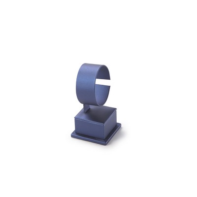 Navy Blue Leatherette Short Watch Stand