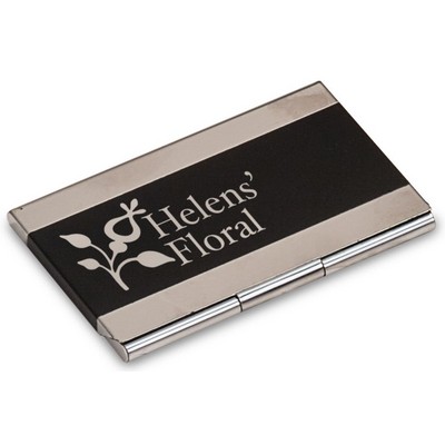 3.75" x 2.5" Black Business Card Holder