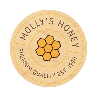3.5" Round Wood Coaster