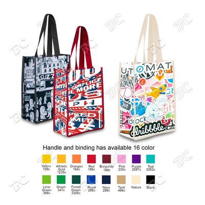 Full Color 5 oz Cotton Canvas Tote Bag 11x15.5 x 6