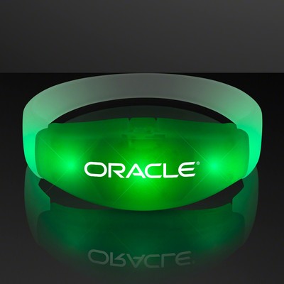 Green LED Steady Illumination Stretch Bracelet - PRINTED