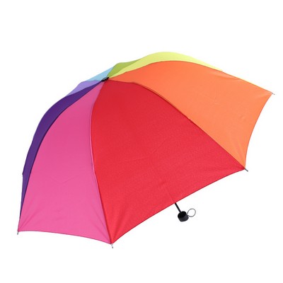 Folding Rainbow Umbrella With 8 Panels