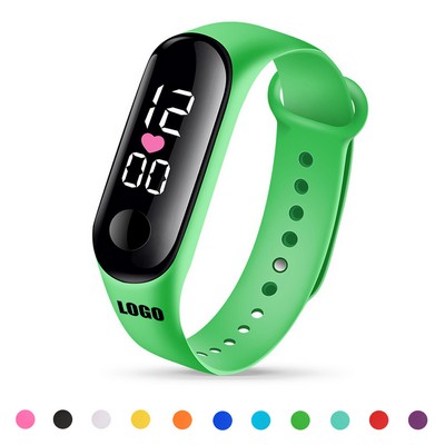 Beating Heart Icon Watch w/White Digital Screen