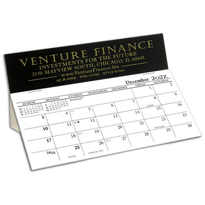 6-Flex Desk Calendar, Black