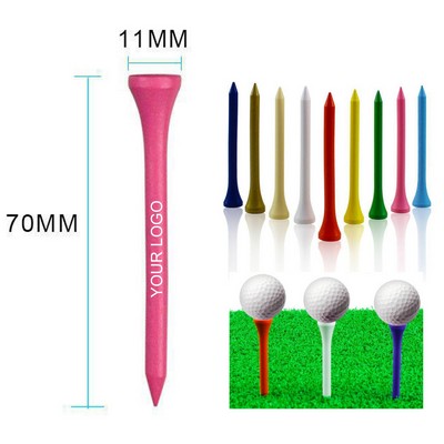 Premium Wood Golf Tees (2.75"/70mm) - Custom Logo Ready