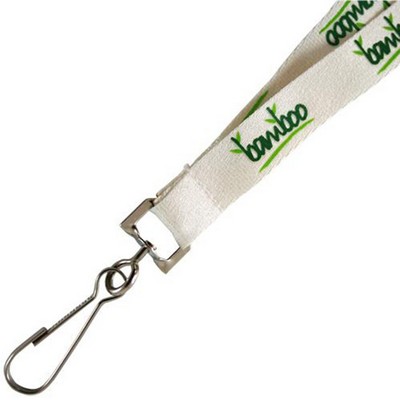 Silkscreened Bamboo Fiber Lanyard-3/8" W x 18" Long