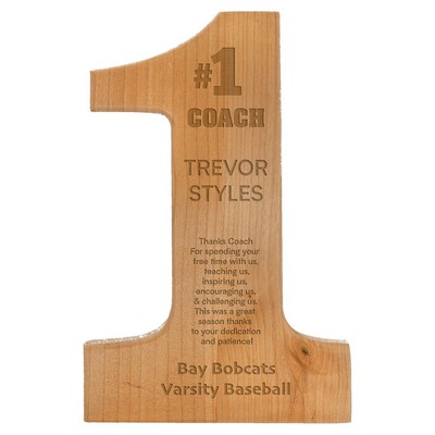 8.25" x 12.5" Alder #1 Plaque