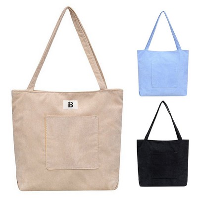 Customized Corduroy Tote Bag