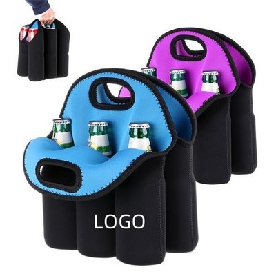 Portable 6-pack bottle and jar tote