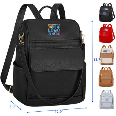 Leather Anti Theft Backpack