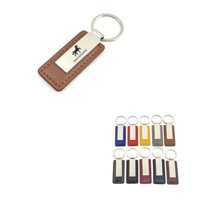 PU Leather Metal Key Tag