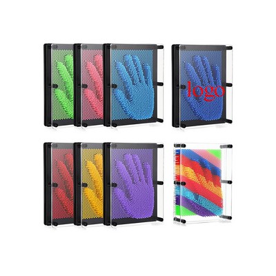 Custom 3D Pin Art Board Sensory Fidget Toy 5"x4"x2" MOQ100PCS