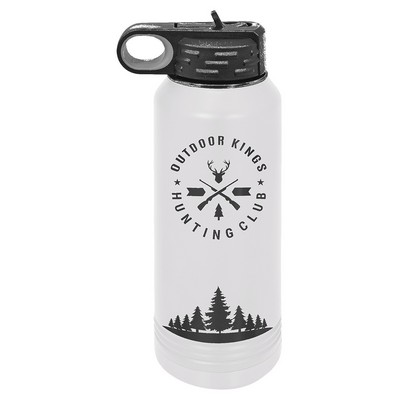 Polar Camel 32 oz. White/Ghost Black ION-Plated Water Bottle