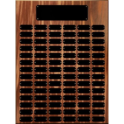 84 Black Plate Walnut Finish Completed Perpetual Plaque