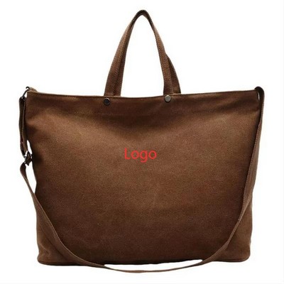 Adjustable Crossbody Vintage Canvas Tote Bag