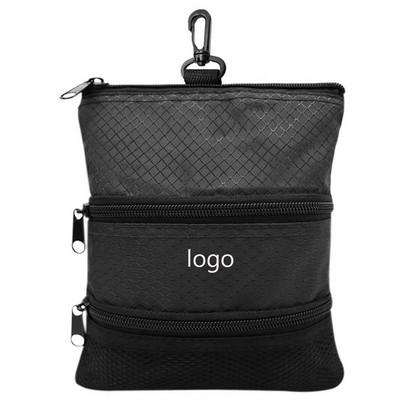 Waterproof Golf Accessory Zipper Hanging Pouch