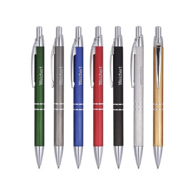 Union Printed - Aluminum Click Ballpoint Pen with Laser Engraved Logo