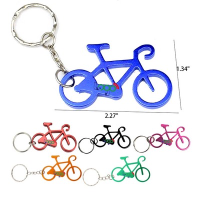 Bicycle Shaped Bottle Opener Keychain