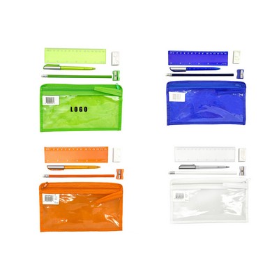 Transparent Non-Woven Pouch Bag Stationery Set