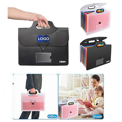 13 Pockets Expanding File Folder with Handle