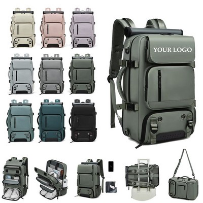 Waterproof Business Backpack with Shoe Bag USB Charge Port