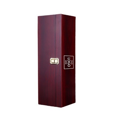Single-Bottle Wooden Wine Gift Box with 4-Piece Accessory Set