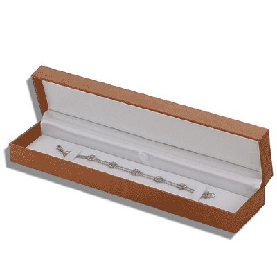 Leatherette Bracelet Box w/Stitched Top