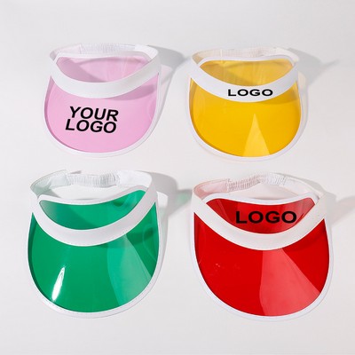 Tennis Beach Golf Plastic Clear Sun Visor Hat for Outdoor