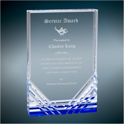Blue Jewel Acrylic Award, 5 x 7"