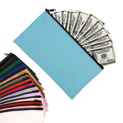 Leather Bank Deposit Organizer Bag