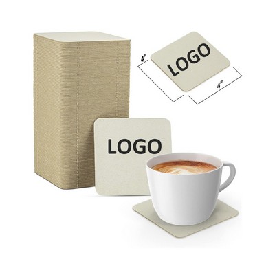 4" Custom Disposable Cardboard Paper Coasters