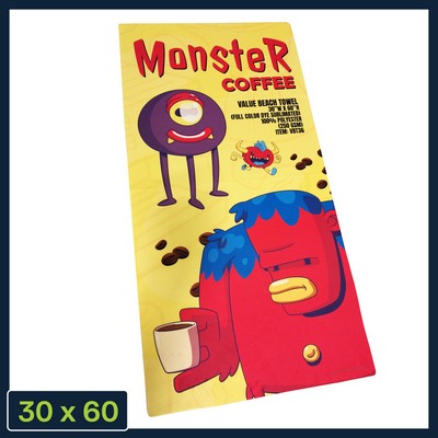 Standard | Beach Towel - 30"w x 60"h - (Full Color Dye Sublimated) | Decorated in the USA 320GSM