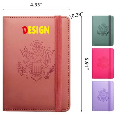 RFID Blocking Passport Wallet Case with Elastic Strap