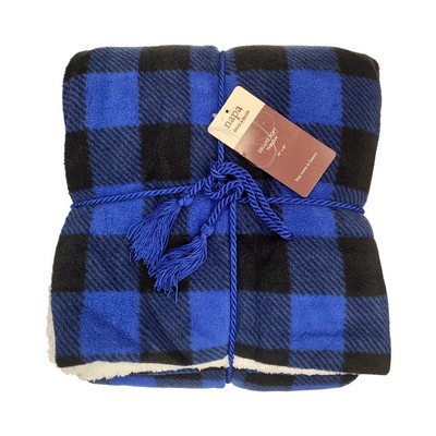 Deluxe Lambswool Plaid Throw Blanket