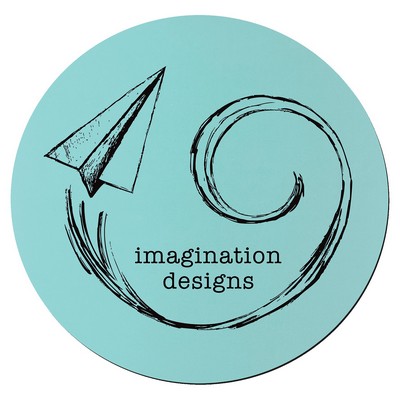 3.75" Round Teal/Black Silicone Coaster