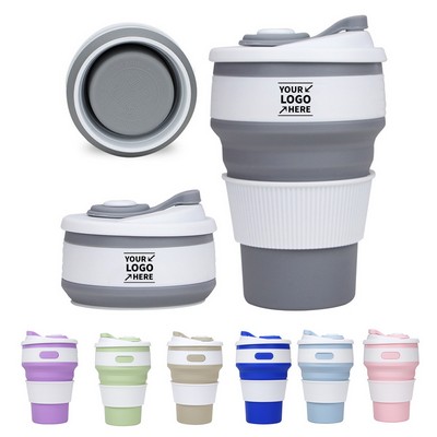 12oz Portable Collapsible Silicone Travel Cup