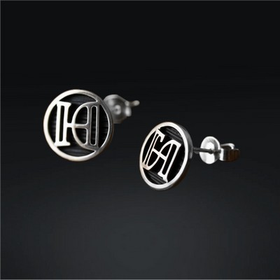Monogram Circle Studs