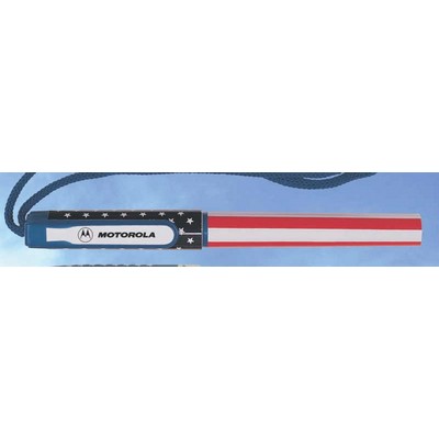 American Flag Necklace Plastic Pen (Siikscreen)